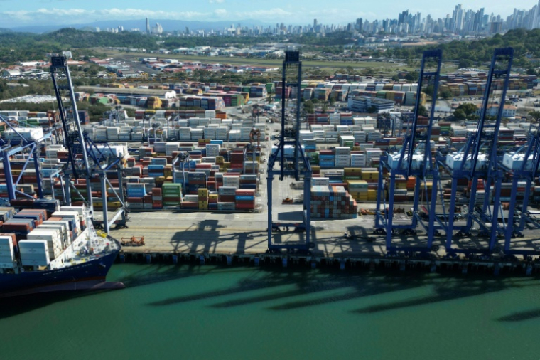 Vue aérienne du port de Balboa à Panama, le 30 janvier 2026 ( AFP / MARTIN BERNETTI )