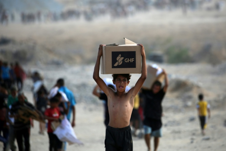 Un enfant dans le centre de Gaza, le 5 septembre 2025 ( AFP / Eyad BABA )