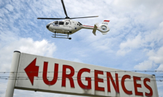 La suspension des atterrissages d'hélicoptères d'urgence au CHU de Strasbourg, en raison de vols de drones utilisés pour livrer des détenus, fait peser un risque "vital" sur les patients ( AFP / Gabriel BOUYS )