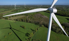 Une vue aérienne du parc éolien de La Regrippière