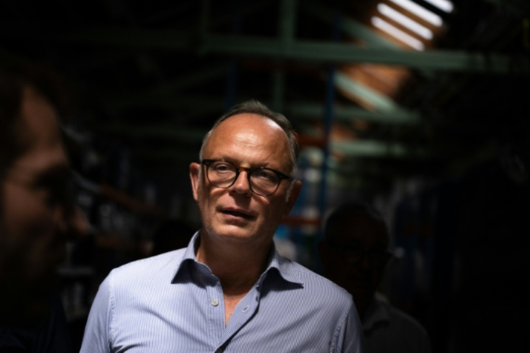 Le maire du Havre et candidat à l'élection présidentielle Edouard Philippe à Fesches-le-Châtel, dans l'est de la France, le 8 juillet 2026, dans le cadre de sa campagne présidentielle ( AFP / SEBASTIEN BOZON )