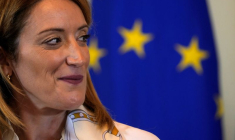 Roberta Metsola en Lettonie