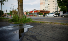 L'endroit où un jeune majeur a été blessé par balle lors d'une intervention policière, à Drancy, en Seine-Saint-Denis le 3 mai 2025 ( AFP / Ian LANGSDON )
