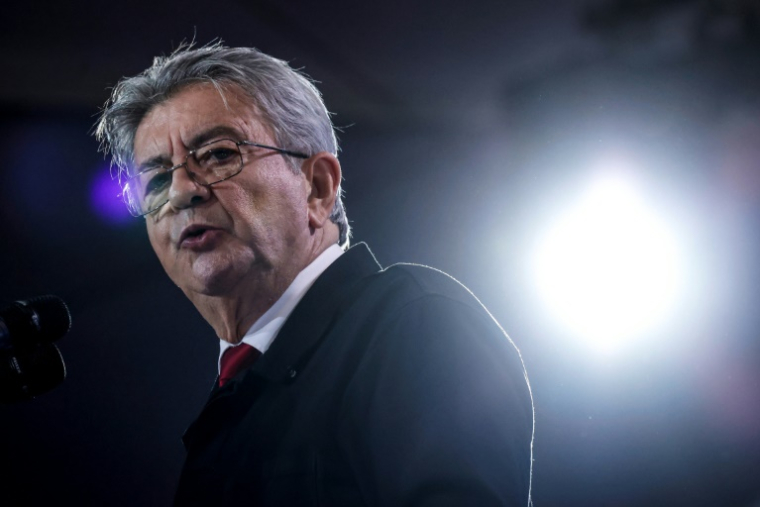 Le leader de La France insoumise, Jean-Luc Mélenchon, lors de la "Fête de l'Humanité" à Brétigny-sur-Orge, au sud de Paris, le 13 septembre 2025 ( AFP / Ian LANGSDON )