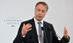 François Asselon à Paris, le 16 octobre 2023. ( POOL / MIGUEL MEDINA )
