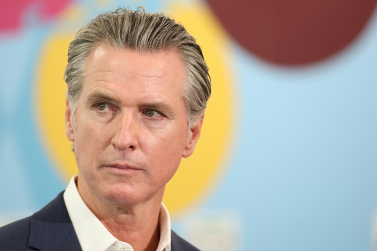 Le gouverneur de Californie Gavin Newsom à Los Angeles (Californie), aux Etats-Unis, le 8 octobre 2025 ( AFP / Patrick T. Fallon )