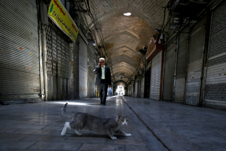 Le Grand Bazar de Téhéran fermé en raison des attaques israéliennes, le 16 juin 2025 ( AFP / ATTA KENARE )