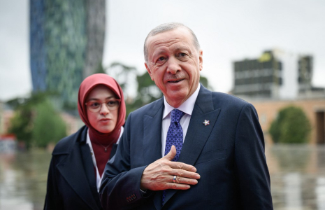 Recep Tayyip Erdogan à Tirana, en Albanie, le 15 juin 2025. ( POOL / LEON NEAL )