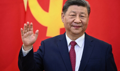 Xi Jinping à Hanoi, au Vietnam, le 14 avril 2025. ( POOL / NHAC NGUYEN )