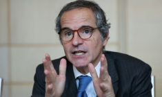 Rafael Grossi, directeur général de l'Agence internationale de l'énergie atomique (AIEA), lors d'une conférence de presse à Séoul, le 15 avril 2026 en Corée du Sud ( POOL / KIM HONG-JI )