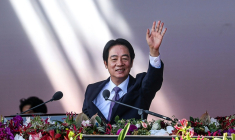 Le président taïwanais Lai Ching-te lors des célébrations de la fête nationale, au palais présidentiel à Taipei le 10 octobre 2025 ( AFP / I-Hwa Cheng )