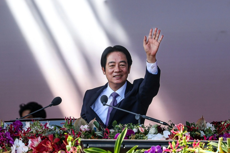 Le président taïwanais Lai Ching-te lors des célébrations de la fête nationale, au palais présidentiel à Taipei le 10 octobre 2025 ( AFP / I-Hwa Cheng )