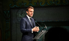 Le président français Macron en Suède
