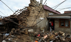 Les dégâts causés par une attaque de drones russes en février à Odessa