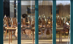 Photo d'archives d'un restaurant fermé à Munich, en Allemagne