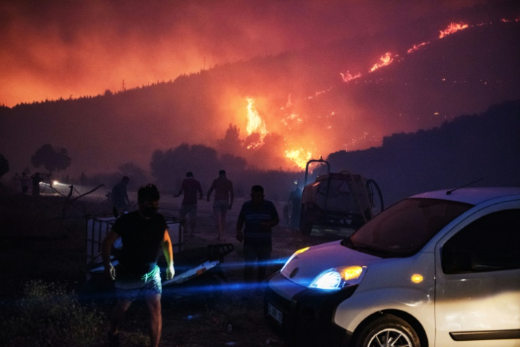 Un incendie de forêt à Izmir, en Turquie, le 30 juin 2025 ( AFP / AHMET AYBERK CIMEN )