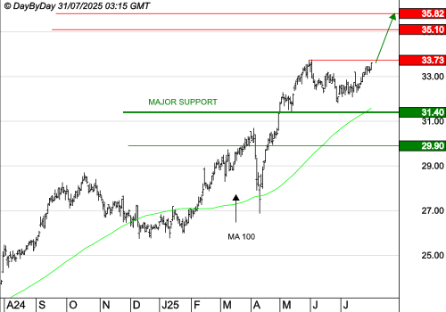 KLEPIERRE : Les cours progressent toujours