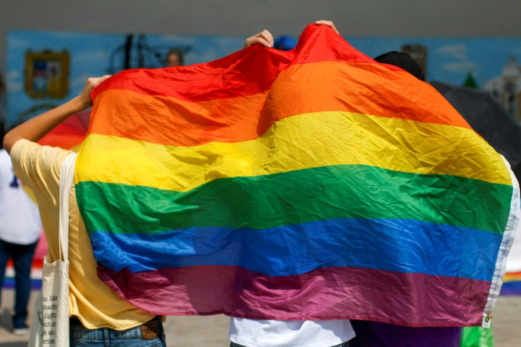 Répondant sur la question "très sensible" et "polarisante" de l'accueil des fidèles LGBT+ au sein de l'institution deux fois millénaire, Léon XIV dit s'aligner sur l'accueil de "tous, tous, tous" ( AFP / Julio Cesar AGUILAR )