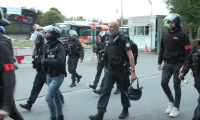 Manifestations: blocage du dépôt de bus à Villeneuve-d'Ascq (Nord)