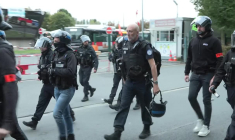Manifestations: blocage du dépôt de bus à Villeneuve-d'Ascq (Nord)