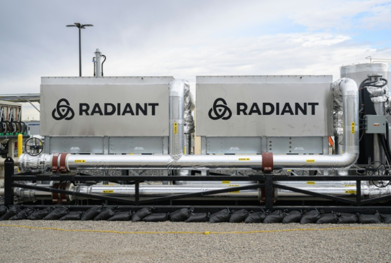 Des composants de réacteur nucléaire au Laboratoire national de l'Idaho, à l'ouest d'Idaho Falls, le 25 juin 2026 ( AFP / Josh Edelson )