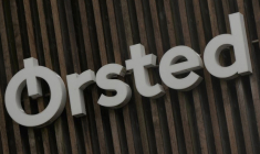 Une vue montre le logo de la société Orsted dans ses bureaux de Gentofte