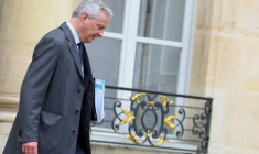 Le ministre de l'Économie et des Finances Bruno Le Maire à la sortie d'un conseil des ministres