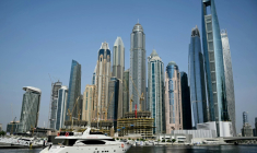 Un yacht dans la marina de Dubaï, le 6 août 2025 aux Emirats arabes unis ( AFP / Giuseppe CACACE )