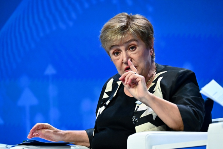 La directrice générale du Fonds monétaire international (FMI), Kristalina Georgieva, à Bangkok le 13 octobre 2026.  ( AFP / Lillian SUWANRUMPHA )