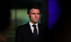 Le président français Emmanuel Macron lors d'une conférence de presse à Alicante, Espagne