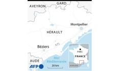 Carte de France localisant Béziers ( AFP / Tupac POINTU )