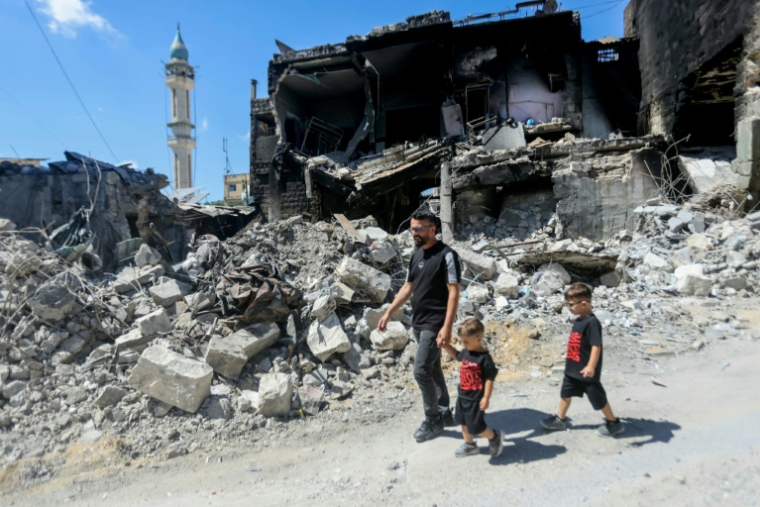 Dans le village de Nabatieh, dans le sud du Liban, le 18 juin 2026 ( AFP / MAHMOUD ZAYYAT )