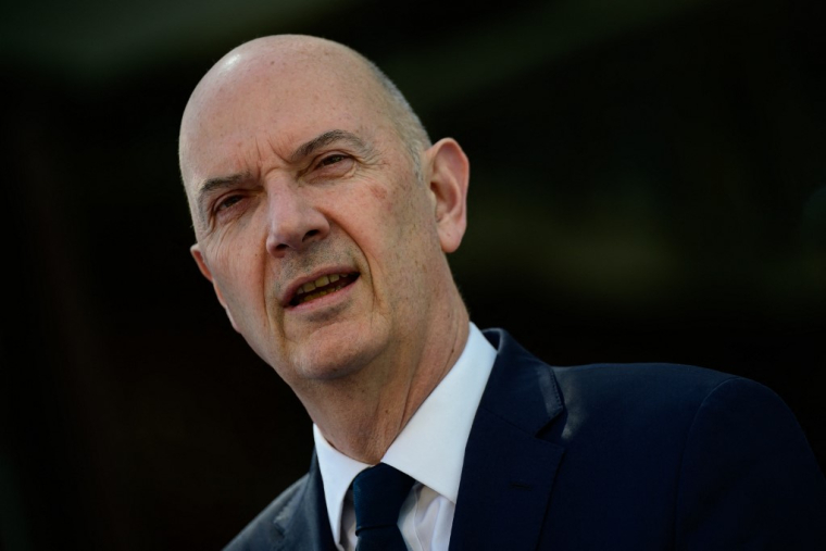 Roland Lescure, le 2 mai 2024, à Saint-Nazaire ( AFP / LOIC VENANCE )