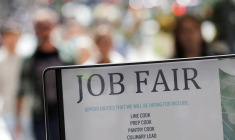 Une enseigne pour un salon de l'emploi