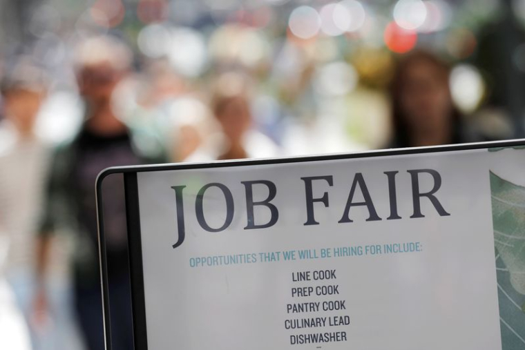 Une enseigne pour un salon de l'emploi