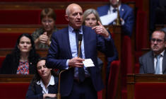 Dominique Potier à l'Assemblée nationale, à Paris, le 11 avril 2023. ( AFP / THOMAS SAMSON )
