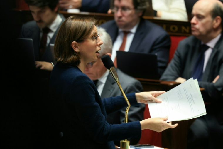 La ministre des Comptes publics Amélie de Montchalin à l'Assemblée nationale le 9 décembre 2025 ( AFP / Alain JOCARD )