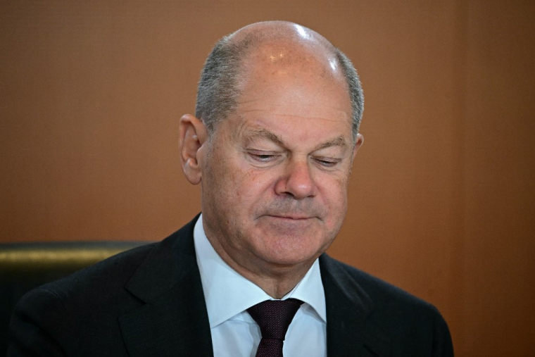 Le chancelier allemand Olaf Scholz le 25 septemvbre 2024 à Berlin ( AFP / TOBIAS SCHWARZ )