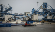 Le terminal dédié aux minerais au port de Lobito, en Angola, le 22 avril 2026 ( AFP / Phill Magakoe )