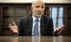 Pierre Moscovici à Toulouse, le 16 octobre 2024. ( AFP / LIONEL BONAVENTURE )