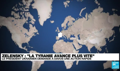 Zelensky : "La tyranie avance plus vite", le président unkrainien demande à Davos une action rapide