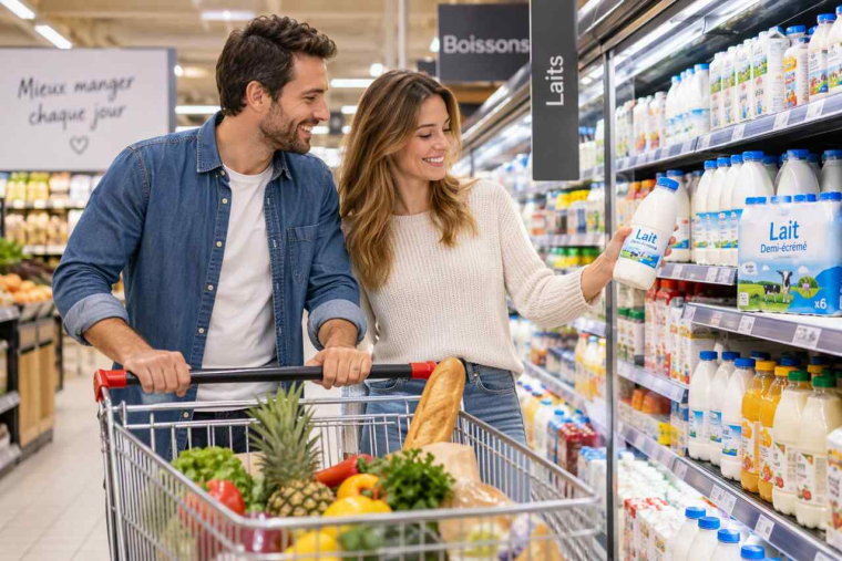 Quels aliments il est interdit de d&eacute;baller ou d'acheter isol&eacute;ment en magasin ? (Cr&eacute;dit : Boursorama / image g&eacute;n&eacute;r&eacute;e par IA)