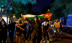 Une manifestation en faveur des Palestiniens à Paris, en France