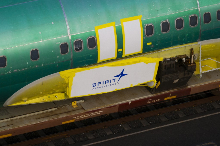 Spirit Aerosystems est un des plus importants fournisseurs de fuselages au monde (ici un Boeing 737 Max) ( GETTY IMAGES NORTH AMERICA / DAVID RYDER )