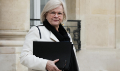 La ministre du Travail Catherine Vautrin à Paris le 28 février 2024. ( AFP / KIRAN RIDLEY )