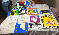 Photo diffusée le 13 août 2026 par le service de presse de la police de Sao Paulo montrant huit œuvres retrouvées du peintre français Henri Matisse, qui avaient été volées en décembre 2025 à Sao Paulo, au Brésil ( Service de presse de la police de Sao Paulo / Handout )