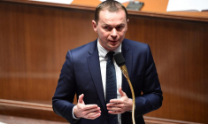 Le ministre du Travail Olivier Dussopt, le 14 février 2023. ( AFP / BERTRAND GUAY )