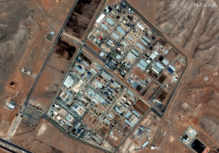 Image sattelite diffusée par la société Maxar Technologies montrant le site nucléaire iranien d'Ispahan après des frappes israéliennes, le 14 juin 2025 ( Satellite image ©2025 Maxar Technologies / - )