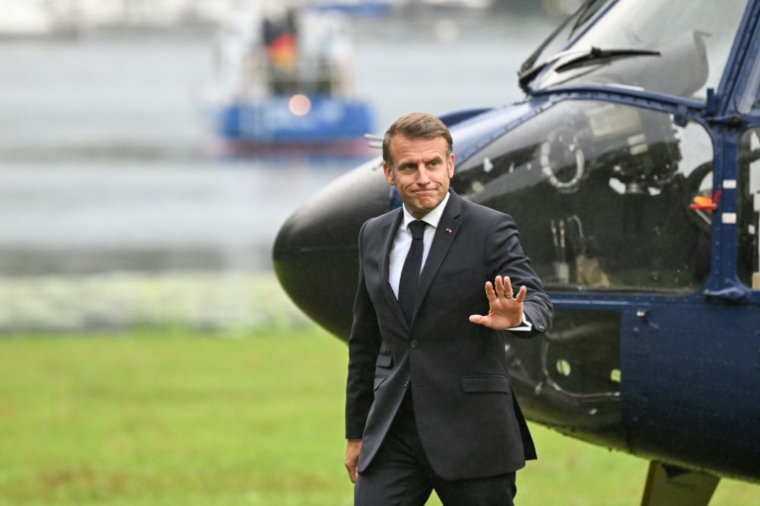 Le président Emmanuel Macron à Berlin, le 23 juillet 2025 ( AFP / RALF HIRSCHBERGER )