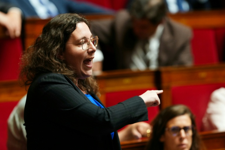 La présidente des députés écologistes Cyrielle Chatelain le 21 juillet 2026 à l'Assemblée nationale, à Paris ( AFP / Dimitar DILKOFF )